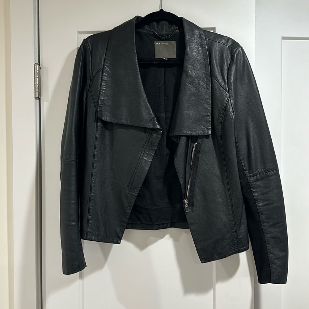 Muubaa Women’s Genuine Leather Jacket - Black
